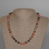 Collier en rhodonite, pierre naturelle, perles lisses, diamètre 8,5 mm, longueur 49 cm ±