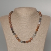 Collier en petersite, perles sphériques lisses, diamètre 8,5 mm ±, longueur 51 cm ±