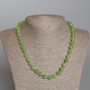 Collier de néphrite, perles rondes lisses, diamètre 8,5 mm ±, longueur 50 cm ±