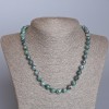 Collier en lépidolite – pierre naturelle, billes facettées d’environ 8,5 mm, longueur 49 cm ±