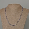 Collier en iolite naturelle – perles galetées, diamètre 6×8 mm ±, longueur 48 cm ±