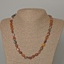 Collier en petersite naturel, perles roulées 7×10 mm, longueur 49 cm ±