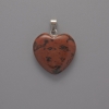 Pendentif Cœur en obsidienne, diamètre 20×20×6 mm, longueur ±28 mm