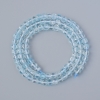 Perles de topaze naturelles, cubes facettés, diamètre 4 mm ±, longueur 40 cm ± sur fil