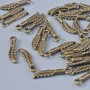 Fournitures : pendentif « Plume », diamètre 16 × 3,5 mm, diamètre du trou 1,4 mm, conditionnement 33 pièces ±, couleur bronze du métal