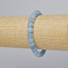 Bracelet en aigue-marine naturelle, perles facettées en cube, diamètre 7,5 mm, longueur 18 cm (élastique)
