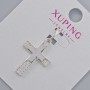 Pendentif « Croix » Xuping rhodié avec strass blancs