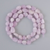 Perles facettées en kunzite naturelle, diamètre 6×9 mm ±, longueur 40 cm ± sur fil