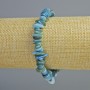 Bracelet en nacre bleue teintée – éclats, diamètre 10x2 mm, longueur 18 cm ± (élastique)