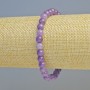 Bracelet lépidolite – boules lisses, diamètre 6,5 mm ±, longueur 18 cm, élastique