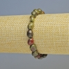 Bracelet jaspe «Sang du dragon», pierre naturelle, perle facettée, diamètre 9×11 mm ± (élastique), longueur 18 cm+