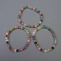 Bracelet assorti en cubes facettés, diamètre environ 6 mm (+ -), longueur 18 cm+-