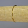 Bracelet en hématite doré, éléments rectangulaires de 7 × 2 mm, longueur 18 cm, élastique