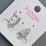 Boucles d'oreilles Xuping 16 × 8 mm rhodié