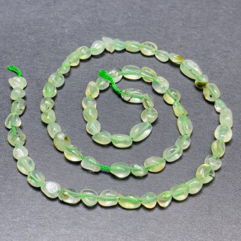Perles de prénit sur fil, galetées, diamètre 7×5 mm, longueur environ 41 cm
