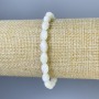Bracelet en nacre «Grains», diamètre 9 × 5 mm, longueur 18 cm, élastique