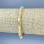 Bracelet nacre taillée, diamètre 6×5 mm, longueur 18 cm, élastique