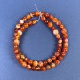 Perles de cornaline, sphères lisses 6 mm ± sur fil