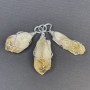 Pendentif en citrine brute tissé 38 × 47 × 17 mm+