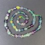 Perles de fluorite galetées 7×6 mm sur fil, longueur 42 cm+