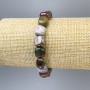 Bracelet en jaspe galeté sur base élastique 10×9 mm ±, longueur 18 cm ±