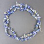 Perles d'azurite 7–11 × 3 mm ± sur fil, longueur 80 cm+