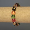 Bracelet en verre, perles lisses, diamètre 12 mm ±, longueur 18 cm ±, élastique