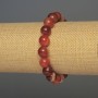 Bracelet en agate, perles lisses, diamètre 10 mm, longueur 18 cm, élastique
