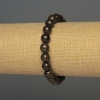 Bracelet en bronzite, billes lisses, diamètre 8 mm ±, longueur environ 18 cm ±, élastique