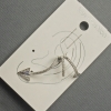 Cuff d’oreille en métal argenté, 15 × 35 mm ±, strass blancs