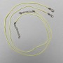 Cordon jaune « tressé » pour collier, diamètre 1 mm, longueur 51–55 cm+