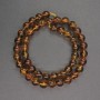 Perles d'ambre lisses, diamètre 8 mm ±, longueur 40 cm ±