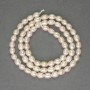 Perles d'eau douce blanches sur fil, diamètre 5×4 mm, longueur 36 cm+