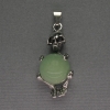 Pendentif «Squelette» en néphrite — boule, diamètre environ 16 mm, dimensions 20×50 mm+