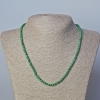 Collier en malachite, perles lisses, diamètre 4 mm, longueur 45–47 cm