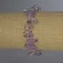 Bracelet en éclats d'améthrine, diamètre 12-15×2-4 mm, longueur 18 cm, élastique