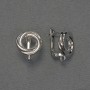 Crochets argentés 13 × 16 mm pour boucles d'oreilles - paire