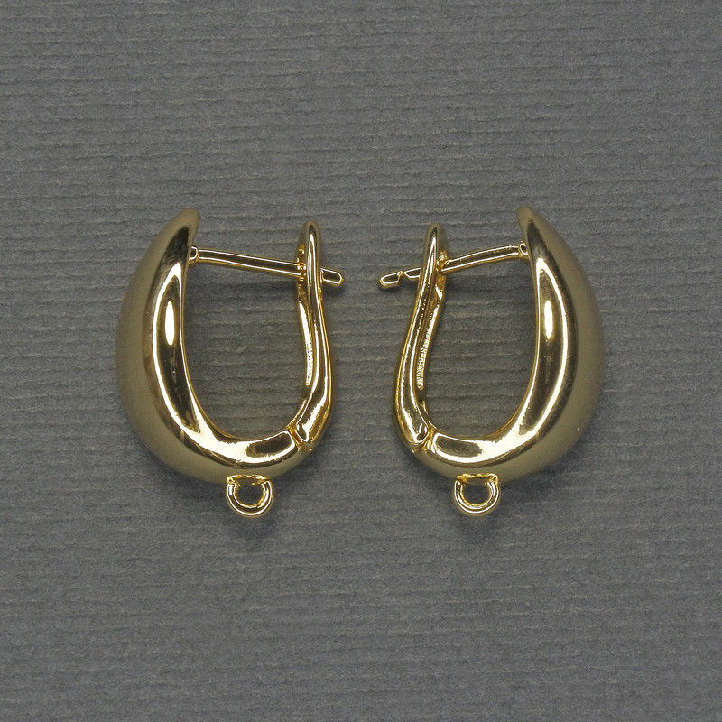 Crochets d’oreilles dorés 18×10 mm - paire
