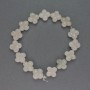 Perles de quartz blanc en forme de trèfle 14×14 mm, longueur 20 cm ±