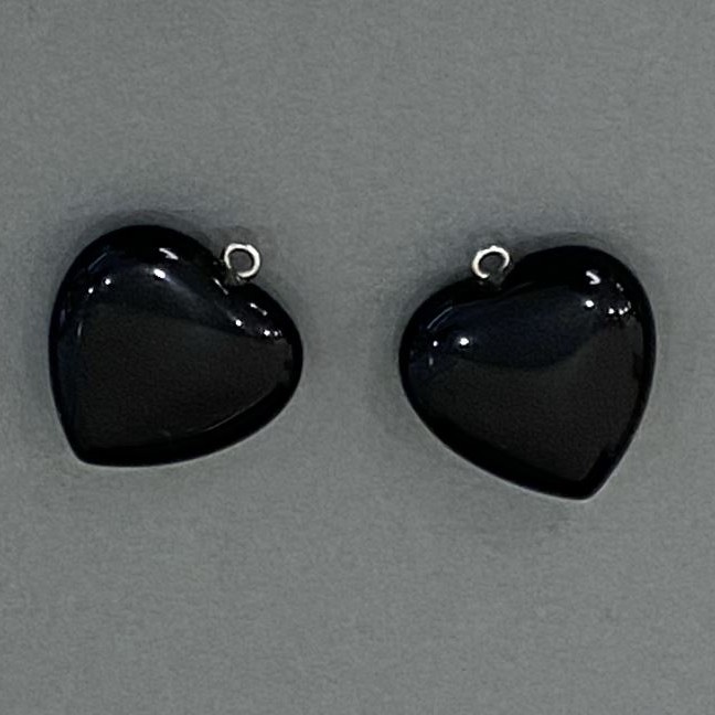 Pendentif Cœur en agate 25 × 25 × 27 mm +