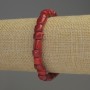 Bracelet en corail taillé, diamètre 5–8×8 mm, longueur 18 cm élastique