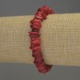 Bracelet en éclats de corail, diamètre environ 9×2–3 mm, longueur 18 cm, élastique