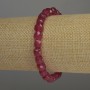 Bracelet en tourmaline facettée, cube 7×7 mm, longueur 18 cm, élastique