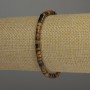 Bracelet en œil de tigre rondelle, diamètre 4,5×3 mm ±, longueur 18 cm élastique