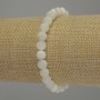 Bracelet en nacre, perles lisses de 7 mm, longueur 18 cm, élastique