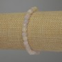 Bracelet en morganite facettée, cube de 5x5 mm, longueur 18 cm ±, élastique