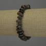 Bracelet en bronzite galetée, diamètre 3,5×10–13 mm ±, 18 cm ±, élastique