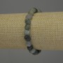 Bracelet en labradorite galetée, diamètre 8×8 mm, longueur 18 cm, élastique