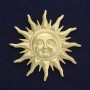 Broche Soleil couleur or mat, métal doré, 68 mm+- sur aimant
