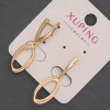 Boucles d'oreilles Xuping, diamètre environ 12 mm, longueur 35 mm, plaqué or 18K